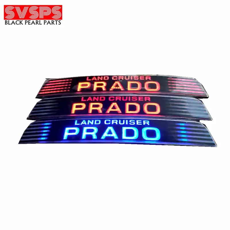 

SVSPS parts Tuning Moving look LED Chrome Spare Tire Cover Plate letter For Land Cruiser Prado auto Accessories