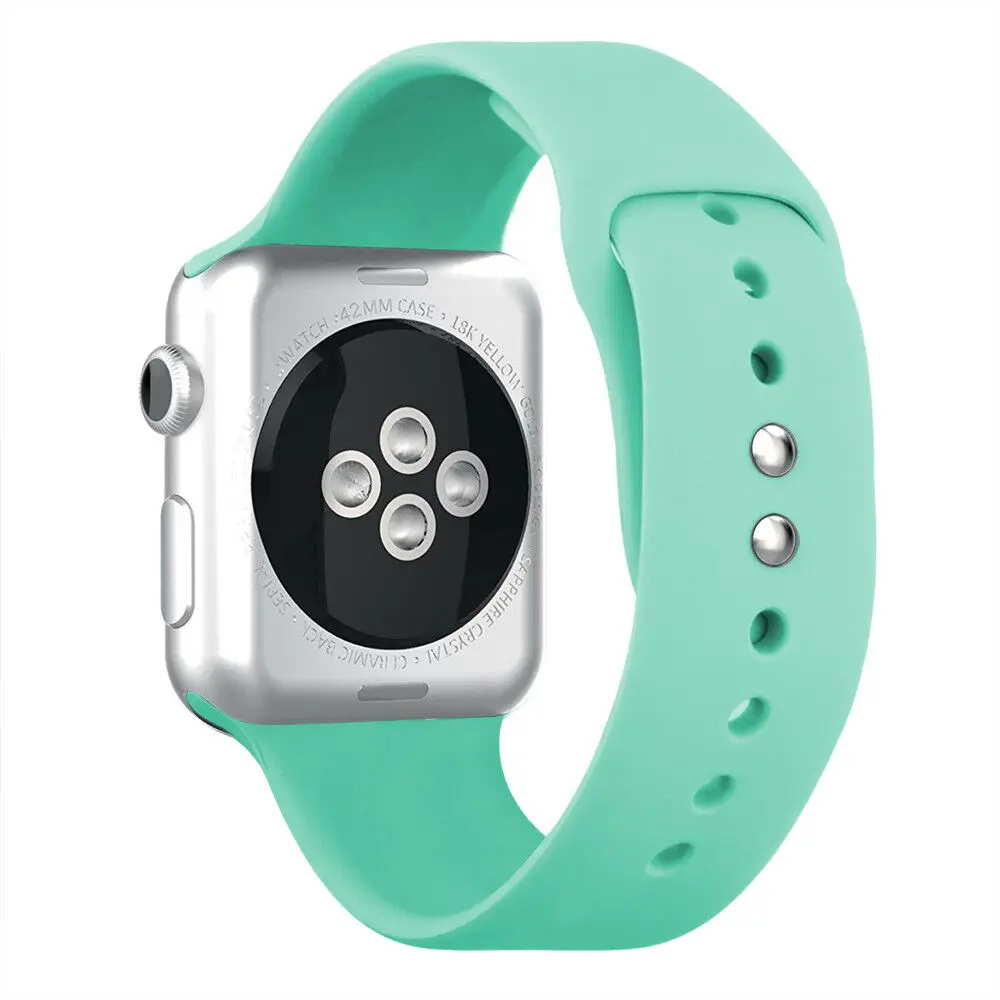 Сменный силиконовый спортивный ремешок 38 мм 44 мм для Apple Watch Series 1 2 3 4