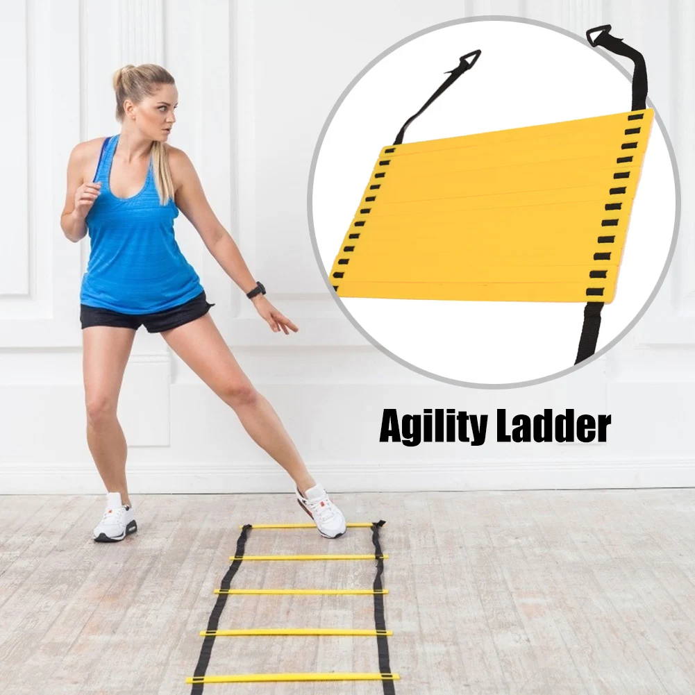 Agility Speed Training Ladder 5 Rung Footwork Fitness Football Workout Exercise 