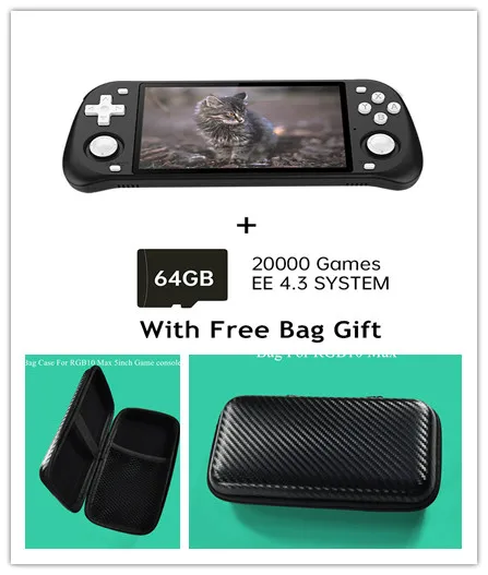 Powkiddy RGB10 Max 2 5 inch Handheld Video Game Console For PS1 PSP N64 3D Rocker 30000 Retro Game Player Box With Wifi BT Gifts 