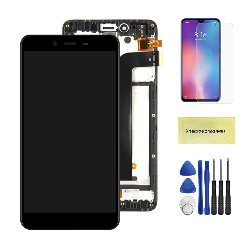5,5 '' ЖК-дисплей для Xiaomi Redmi Note 2 lcd дисплей кодирующий преобразователь сенсорного экрана в сборе с рамкой для Redmi Note2 lcd экран - Цвет: Black With Frame