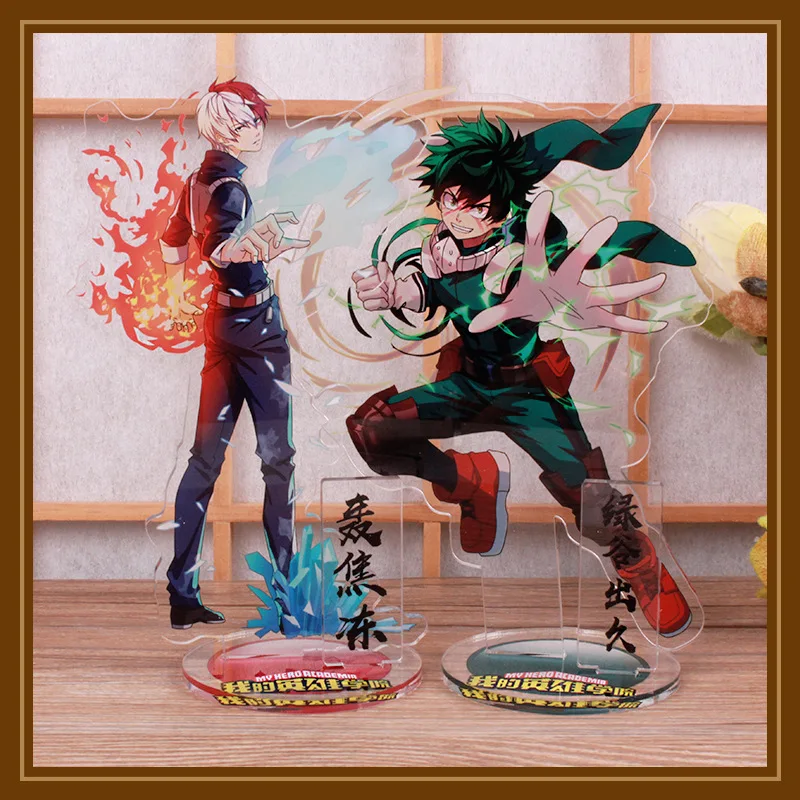 Аниме Boku no My Hero academic Izuku Midoriya Shoto фигурка на акриловой подставке настольная