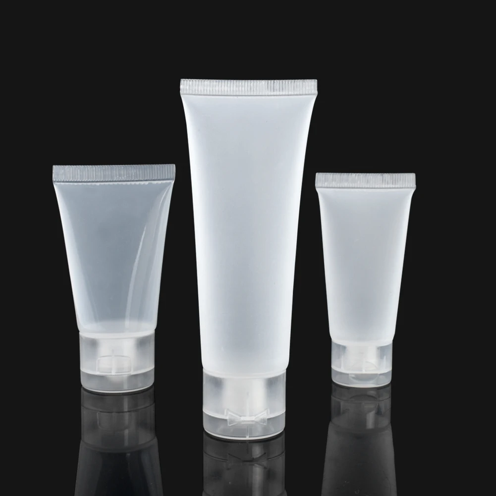 

Soft Tube 20ml 30ml 50ml 100ml Flip cap design refill clean Empty portable Plastic Lotion Squeeze Containers Refillable Bottle