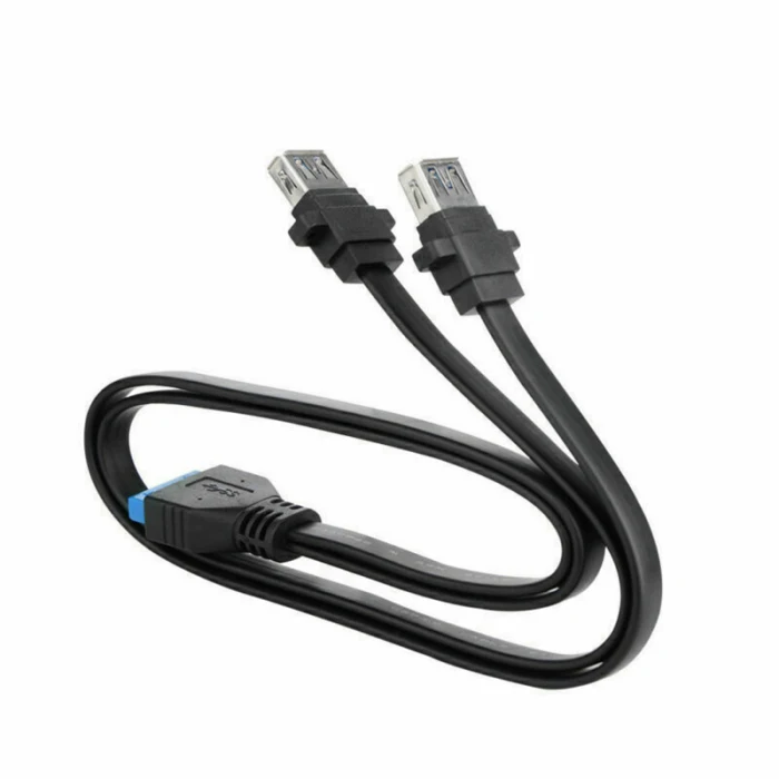 Два порта USB 3,0 мама монтажная панель к материнской плате 20Pin Кабель питания Шнур WIF66