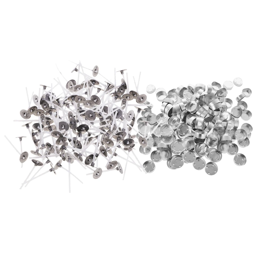 400x Aluminium Tea Light Cups Empty Case Candle Wax Containers Candle Mold Model Candle Wick DIY Jelly Gel Wax Candles Tealights