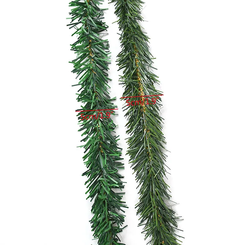 5.2/5.5m Pine Needle Iron Rattan Green Tinsel Ribbon Garland For Home Christmas Decoration Xmas Tree Ornaments New Year Decor