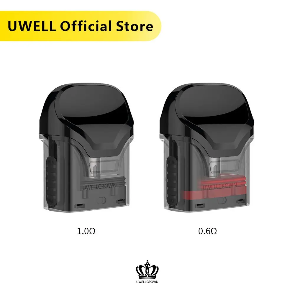 UWELL Crown Refillable Pod 5 Packs 3ml Capacity Suitable for Crown Pod System Kit Vape Pod E-cigarette Vaporizer