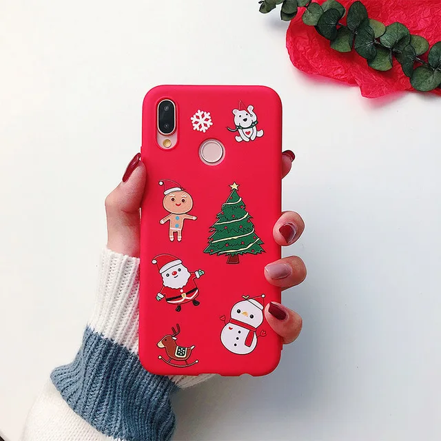 Pattern 4 Рождественский мультяшный чехол для Xiao mi Red mi Note 7 8 5 6 Pro K20 7A противоударный чехол для mi 8 9 SE 9T A3 A2 Lite A1 Рождественский подарок чехол - Цвет: Pattern 4