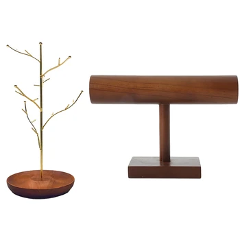 

Wood Display Watch/Bracelet Jewelry Display Stand & Jewelry Tree Stand Jewelry Display Stand Earring Necklace Holder