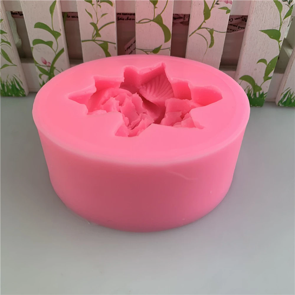 Силиконовая 3D форма розы глина форма для фонданов, шоколада DIY кухня для выпечки и тортов украшения автомобиля Ароматизированная штукатурка плесень