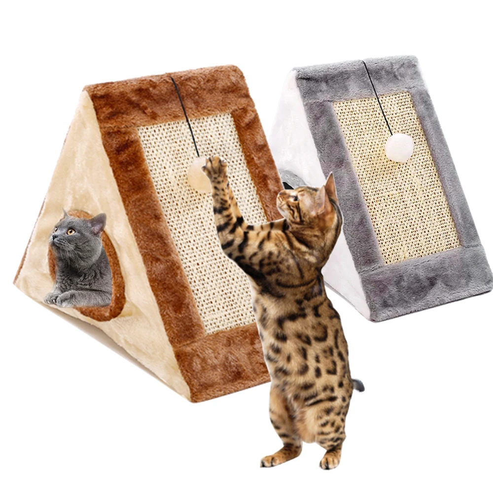 

Cat Scratch Board Post Bed Climbing Frame Cats Litter Nest Grind Claw Sisal Cave Tree Hole Toy Playing Tunnel Pet Supplies