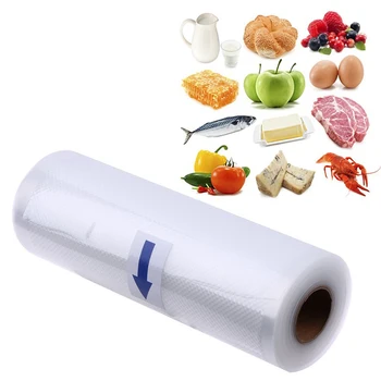 

Saran Wrap 1 Roll Vacuum Food Storage Bag With Lines Kitchen Sealer Rolls PA Food-Grade Keep Fresh Membranes
