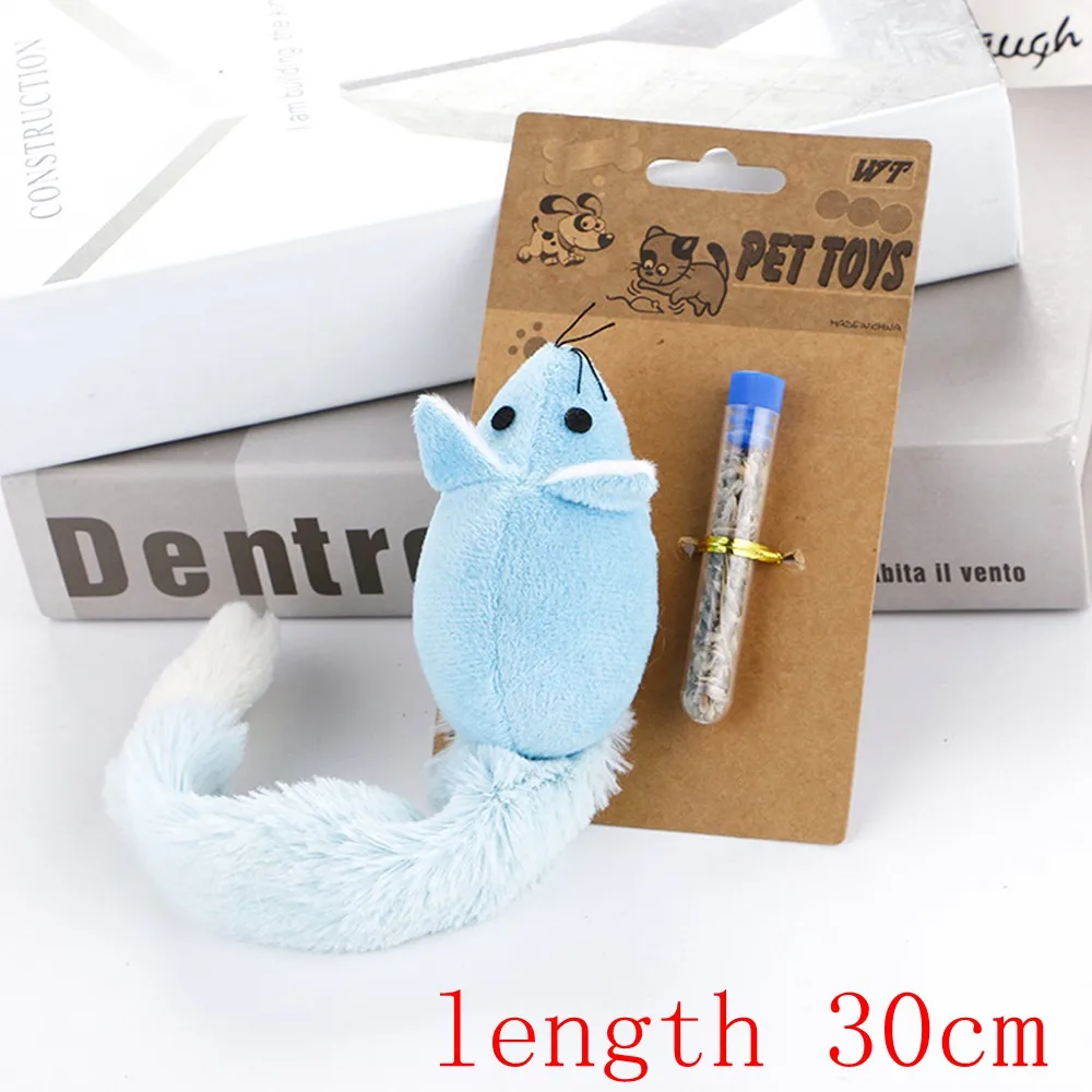 Blue Cat Toy Плюшевые игрушки для кошек, интерактивные игрушки для кошек, игрушечная Мышка для кошки, кошачья мята, игрушки для кошек, товары для домашних животных - Цвет: Blue Cat Toy