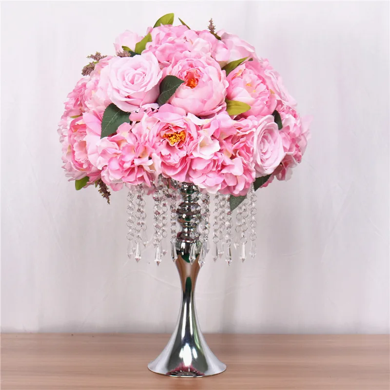 Personalizado 35cm peonias de seda BOLA DE FLORES ARTIFICIALES centros de mesa decoracion arreglo para boda telon de