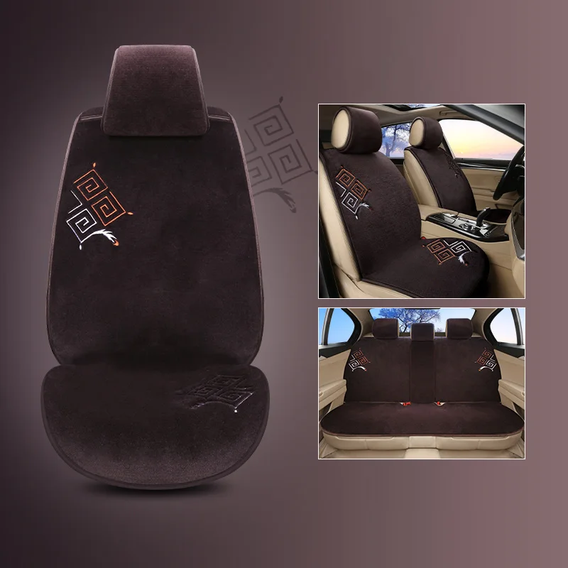 Version A Высококачественный, из овчины шерсть сиденья для Audi A1 A3 A4 B8 B7 B6 B5 A6 C6 C7 A8 A8L Q3 Q5 Q7 автомобильные аксессуары - Название цвета: Version A