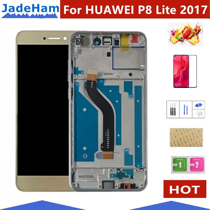 

Screen+Frame For HUAWEI P8 Lite 2017 Lcd Display Screen Replacement For Huawei P9 Lite 2017 LCD SCreen PRA-LA1 PRA-LX1