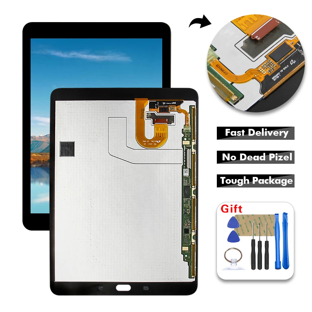 AAA + качественный ЖК дисплей для Samsung GALAXY Tab S3 9 7 T820 T825 T827 сенсорный экран стеклянная