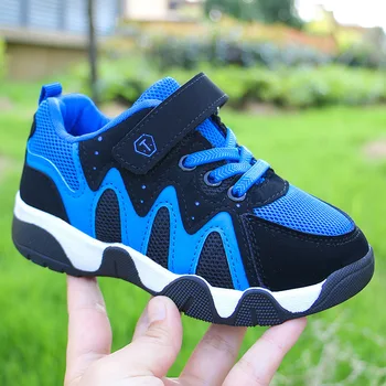 

Autumn New Children's Sports Shoes Leather Girls Boy Running Travel Shoes Mesh Breathable Casual Kids Sneakers Student Running