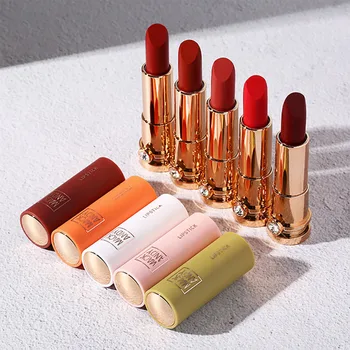

5 pcs Matte Bullet Lipstick Waterproof Long Lasting Diamond Velvet Lipstick Woman Lip Gloss Cosmetic Boxed