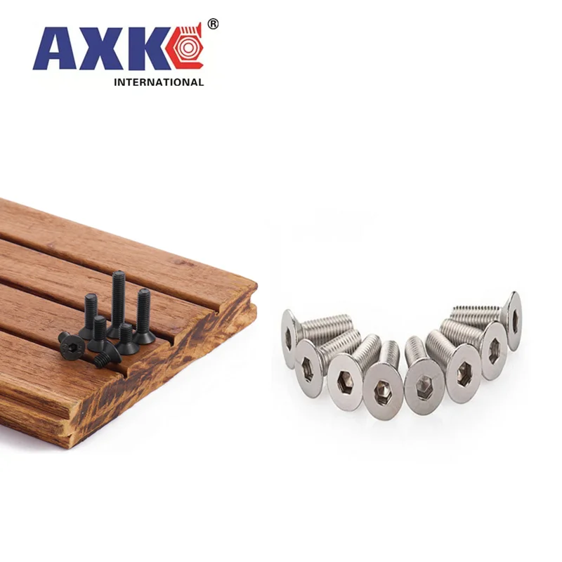 

10/50pcs M2 M2.5 M3 M4 M5 M6 304 A2 Stainless Steel Black grade 10.9 Hexagon Hex Socket Head Flat Countersunk Allen Bolt Screw
