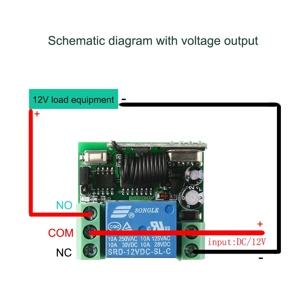 433Mhz DC12V 1 комплект Универсальный беспроводной пульт дистанционного управления модуль с 4 кнопками дистанционного управления Контроль доступа Ночной светильник DIY