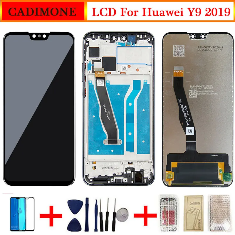 6 5 дюймов 2340*1080 Для Huawei Y9 2019 ЖК + рамка 10 сенсорный экран Замена для JKM LX1 LX2LX3|Экраны