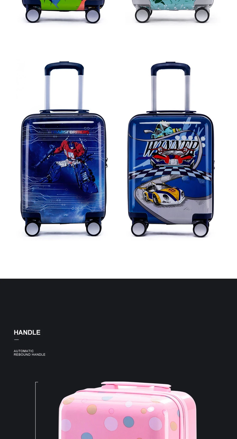 kid's trolley luggage travel suitcase with wheels carry on cabin