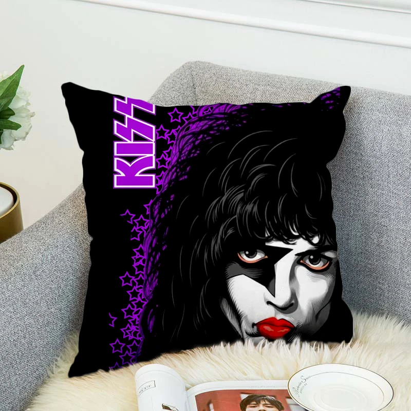 KISS Rock & Roll All Nite Party Pillow Case Polyester Decorative Pillowcases Throw Pillow Cover style-9
