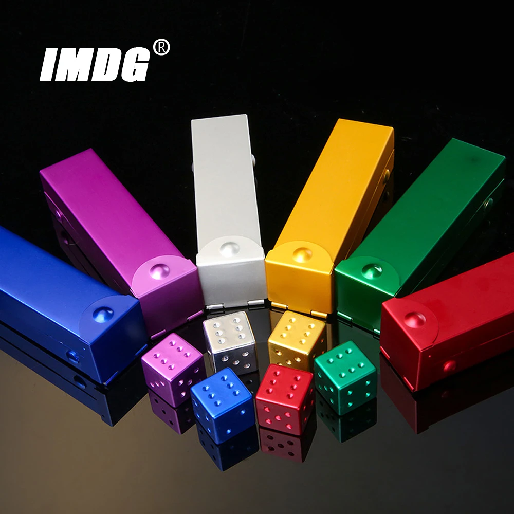 Colorful aluminum alloy metal dice 16mm square corner 5pcs/pack game dice dice set acrylic dice