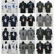 Стилизованный, Dallas s DAK PRESCOTT Elite белый черный зеленый Салют Для мужчин Джерси