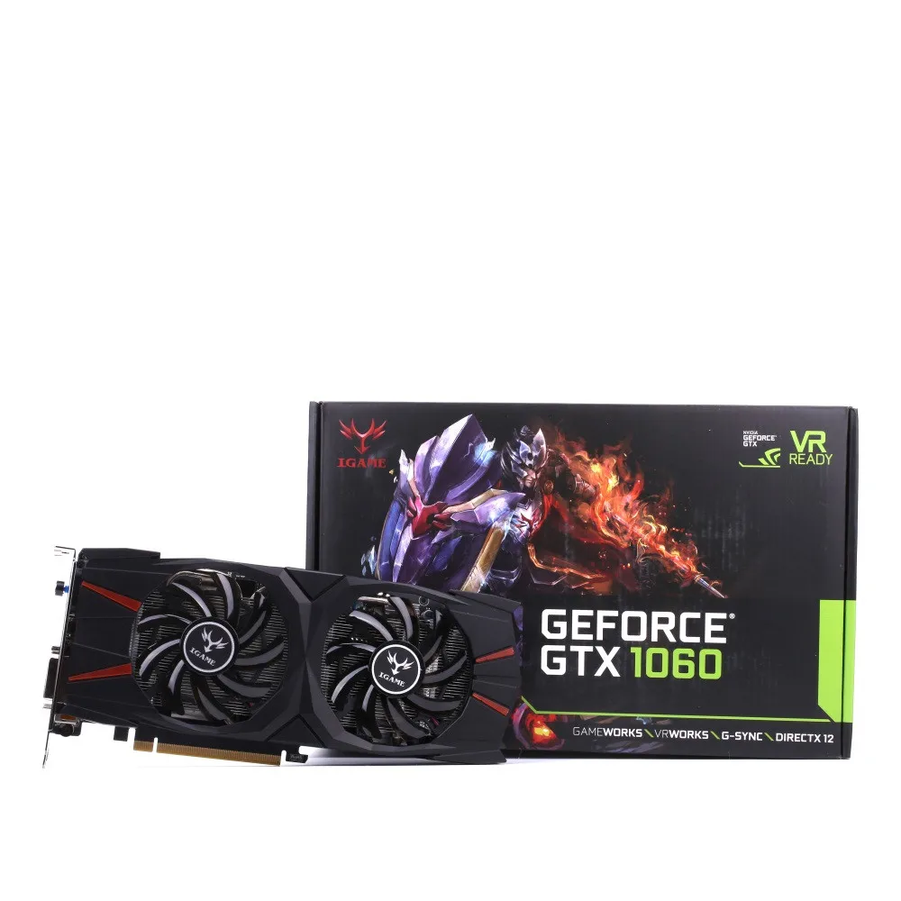 グラフィックスカード Igame の Gtx 1060 バルカン U 6 ギガバイトビデオグラフィックスカード 192bit Gddr5 電源ケーブル データケーブル Aliexpress