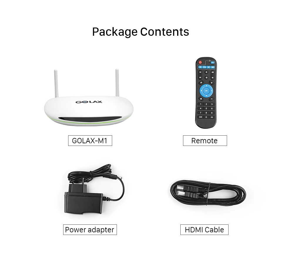 Golax M1 4K Smart tv Box Android 7,1 Amlogic S905W четырехъядерный 1 ГБ 8 ГБ 2,4 ГГц Wifi медиаплеер Android телеприставка