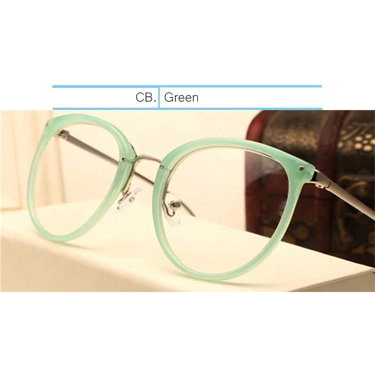 Optical-Green IVSTA кошачий глаз круглые женские солнцезащитные очки винтажные очки в ретро стиле Оттенки для дам Готический Роскошный бренд дизайнер женщина розовый морской синий - Цвет линз: Optical-Green