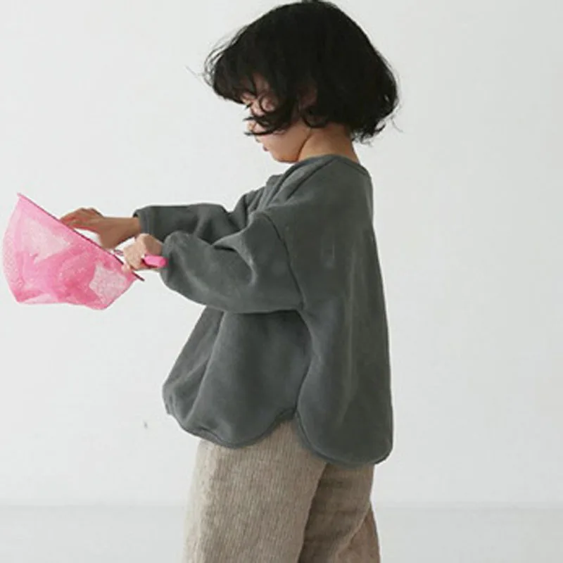 Beste MILANCEL winter nieuwe kids sweatshirts bont voering jongens sweatshirts brief print bont hoodies voor meisjes