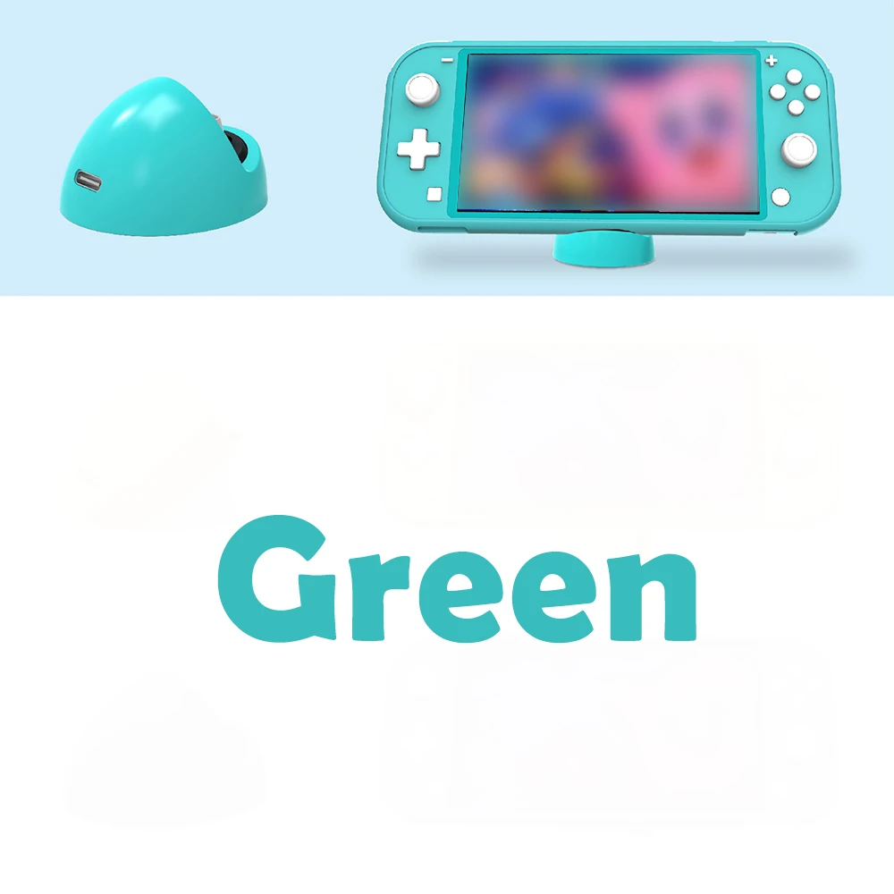 Универсальный держатель-Подставка для зарядки N-Switch/Switch Lite, Мини Портативная быстрая зарядная док-станция, аксессуары для переключателей/мини-аксессуаров - Цвет: Green