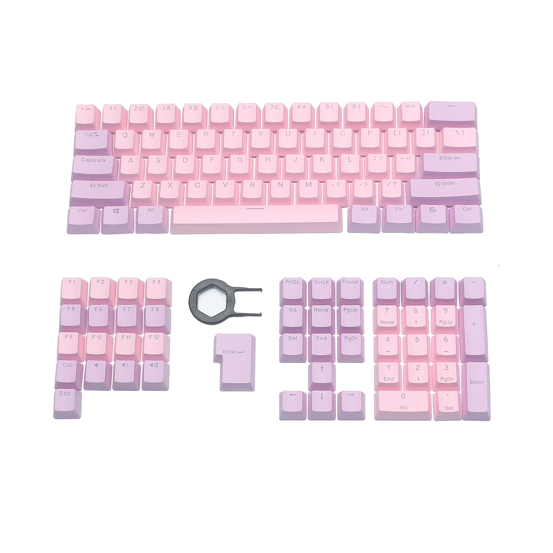 PROD 1005002117854033 PBT Keycaps Backlit Pink Purple Cherry MX Keycap
Set Doubleshot OEM Profile for US 61 87 104 108 MX Switches Mechanical
Keyboard
