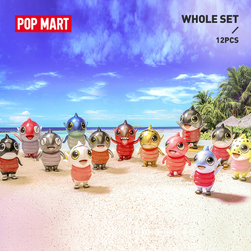 POP MART Biggle рыба мира для всей коробки Коллекционная кукла милая экшн кавайная