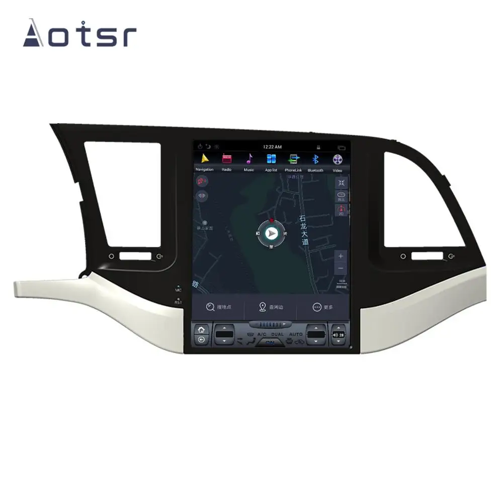 Aotsr Tesla 10," вертикальный экран Android 8,1 автомобильный DVD мультимедийный плеер gps навигация для HYUNDAI ELANTRA- carplay