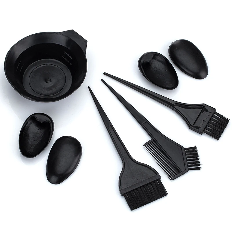 5pcs Hair Dying Tools Set Diy Coloring Hairdressing Brushes Combs Mixing Bowl Pro Salon Dye Tint Styling Tool Kit | Красота и