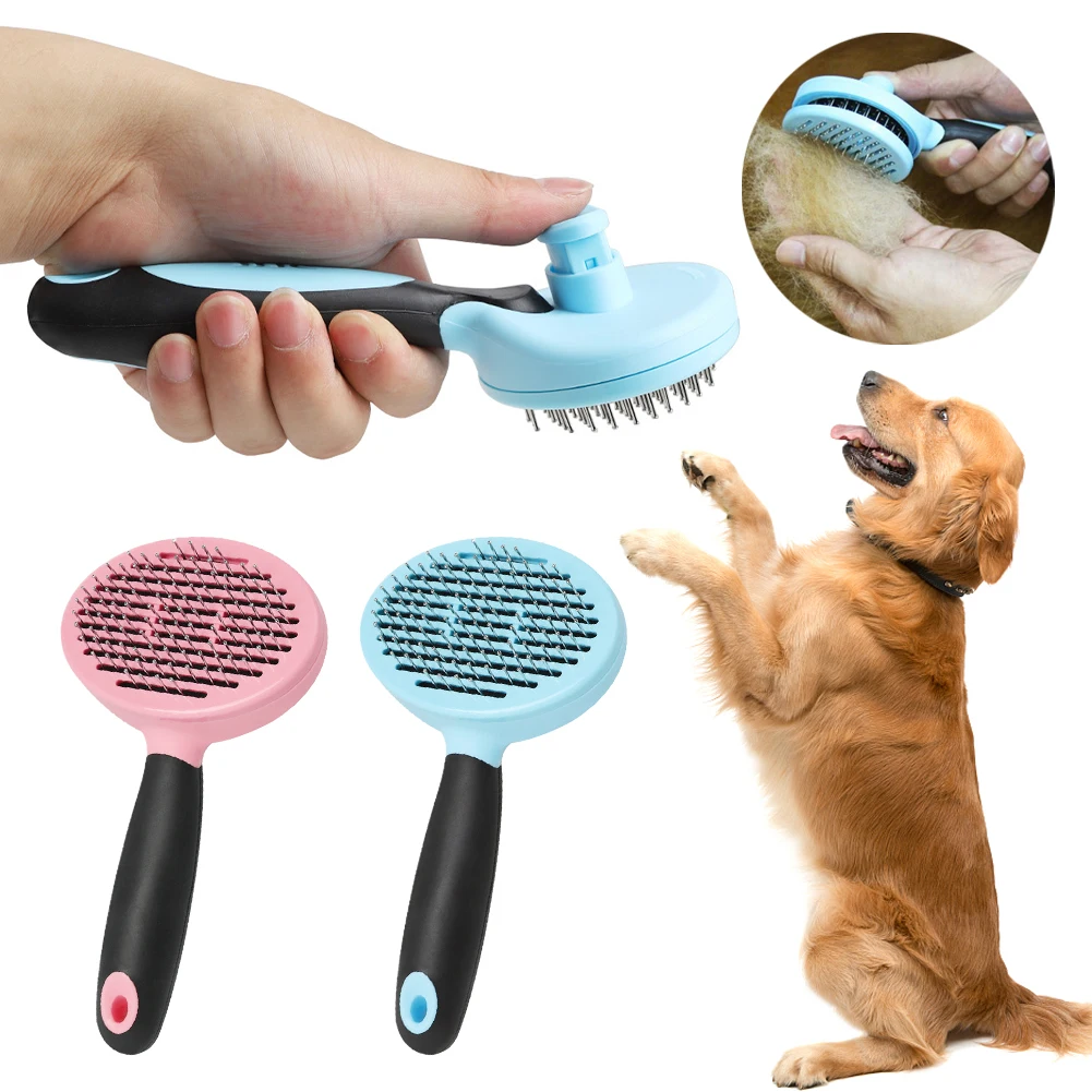 

Dog Cat Comb Shedding Tool Brush Comb Rake Pet Fur Grooming Quick Clean Short Hair Dog Cleaning Supplies