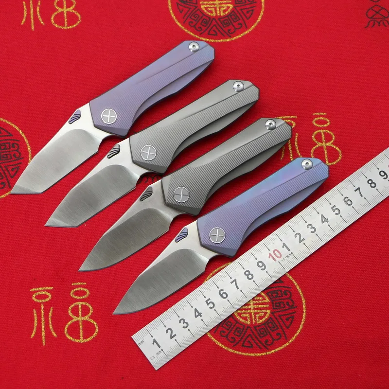 

LOVOCOO YX-628 Flipper folding knife D2 blade Titanium handle Outdoor camping hunting pocke fruit knives EDC tools Survival