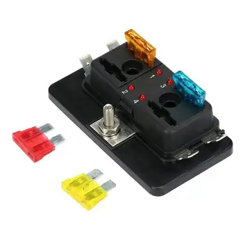 

4/6/10 Circuit Blade Fuse Box Holder with LED Warning Light Car Boat Accessory Car Accessories
