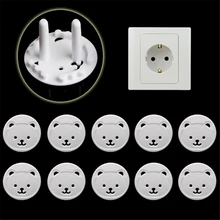 Lock-Cover Plugs Electric-Socket Safe Protection-Security Baby Child Kid Two-Phase 10pcs