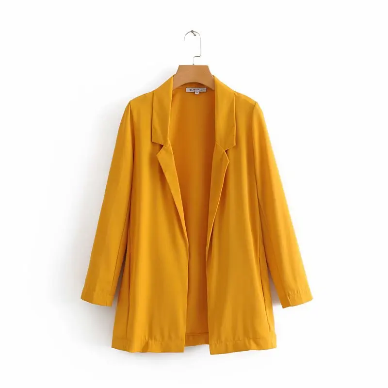 

Spring New Style Europe And America WOMEN'S Dress-Style Solid Color Casual Loose-Fit Coat Small Suit W2076