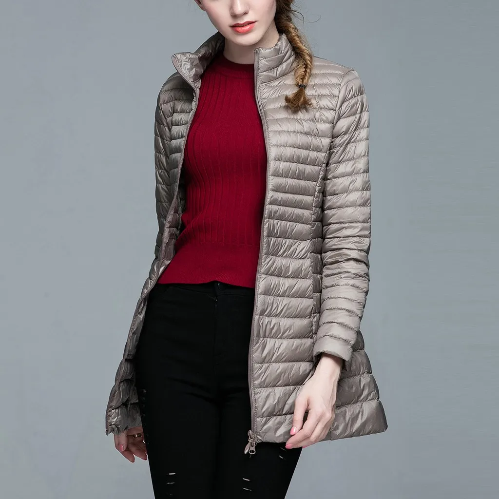 Winter Long Down Coat Women Thick Hooded Winter Zipper Plus Size Snow Outwear White Duck Down Warm Jacket Windbreaker Coat