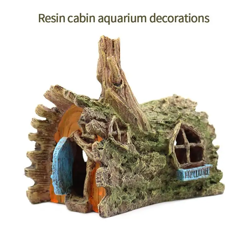 En forme de bateau - Décor d'aquarium de poissons en résine, paysage rétro, épave de bateau de