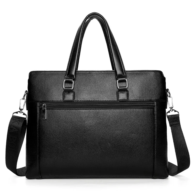 

Crocodile Pattern Cowhide Men's Bag Handbag Document Leather Bag Computer Bag Business Casual Cross Large-Volume