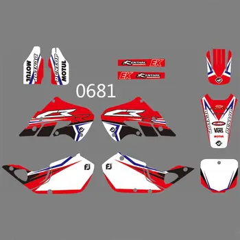 

For Honda CR125 CR 125 1998 1999 CR250 CR 250 1997 1998 1999 Full Graphics Decals Stickers Custom Number Name Glossy Stickers