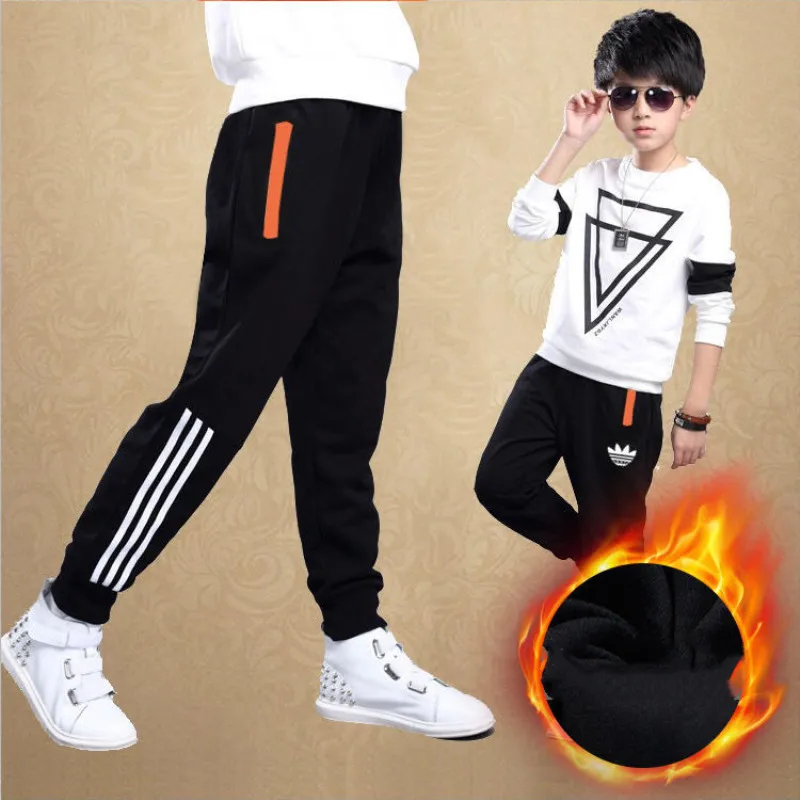 

Kids Pants Boys Teenage Pants Casual Cotton Winter Thick Warm Kids Trousers Sports 5 6 8 10 12 14 Year Trousers Korean Clothes