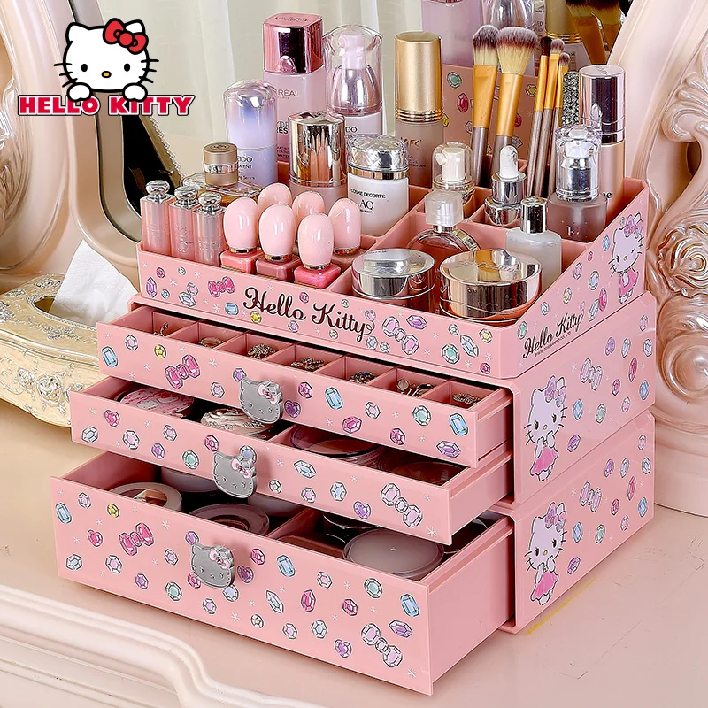 Hello kitty коробка для хранения косметики Рабочий стол большой ящик стиль ювелирных